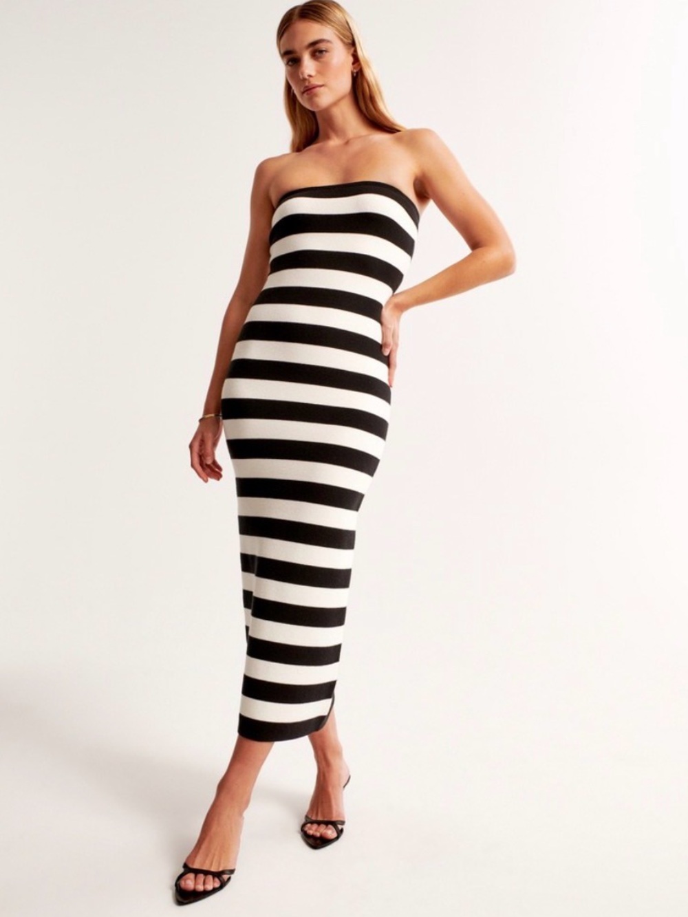 Abercrombie Strapless Midi Sweater Dress